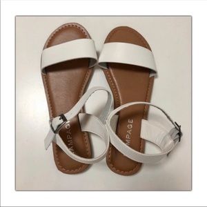White sandals